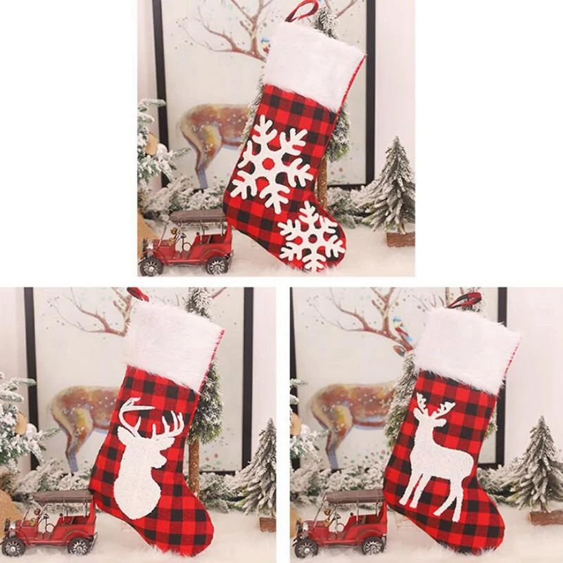 3 Pcs New Year Gifts Bag Christmas Stocking & 2x Christmas Table Runner Christmas Cotton Linen Black and Red Grid
3 Pcs New Year Gifts Bag Christmas Stocking & 2x Christmas Table Runner Christmas Cotton Linen Black and Red Grid