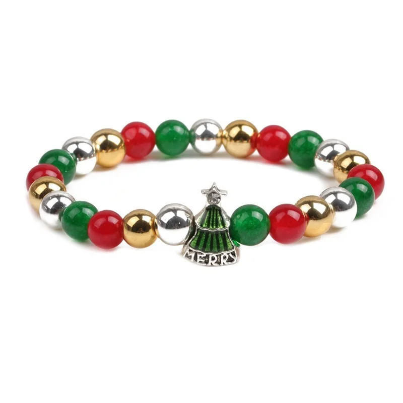 Hot Sale Agate Stone Beaded Bracelet Christmas Tree Santa Claus Children Gift Bracelets Lovely Jewelry Designer Chrams Anime
Hot Sale Agate Stone Beaded Bracelet Christmas Tree Santa Claus Children Gift Bracelets Lovely Jewelry Designer Chrams Anime