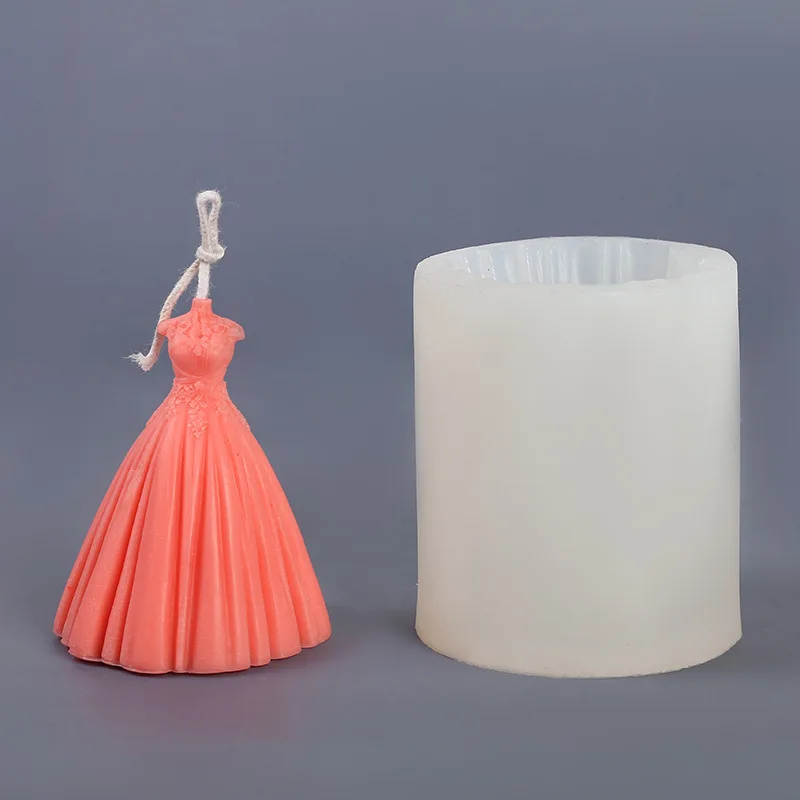 Three-dimensional Wedding Dress Silicone Mold Handmade Candle DIY Material Fancy Cake Mold Silicone Molds
Three-dimensional Wedding Dress Silicone Mold Handmade Candle DIY Material Fancy Cake Mold Silicone Molds