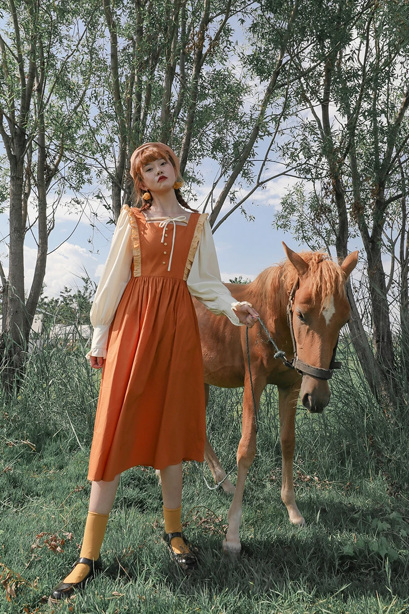 Dresses CheesePlus size dresses for wom Pumpkin Color Dress Fake Two-Piece Princess Dress Long Dress Kawaii
Dresses CheesePlus size dresses for wom Pumpkin Color Dress Fake Two-Piece Princess Dress Long Dress Kawaii