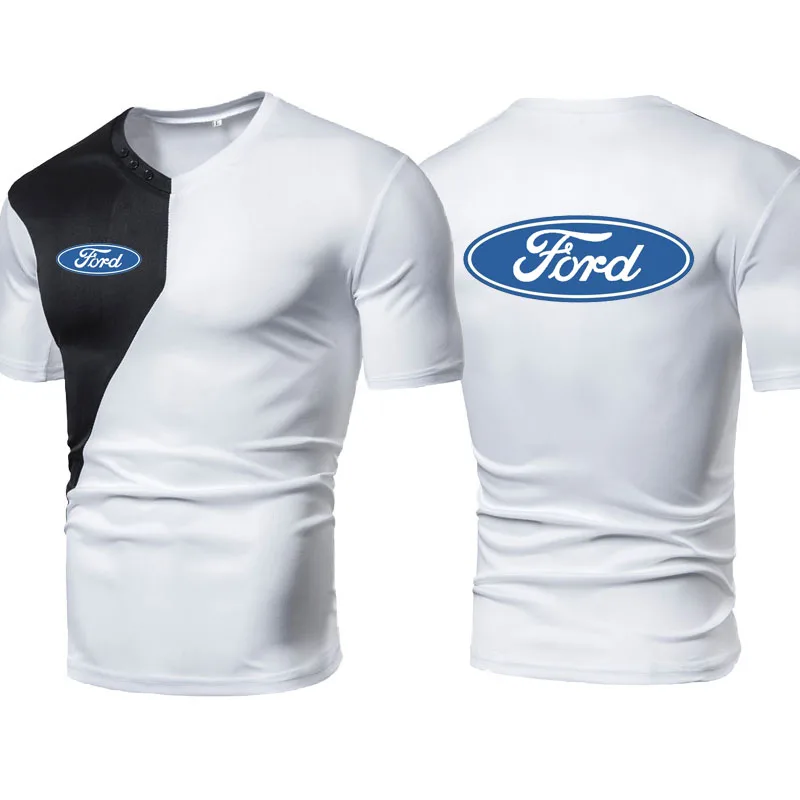 NEW 100% cotton Summer Casual men t-shirt high quality Ford car logo print round neck sleeve stitching color trend top
NEW 100% cotton Summer Casual men t-shirt high quality Ford car logo print round neck sleeve stitching color trend top