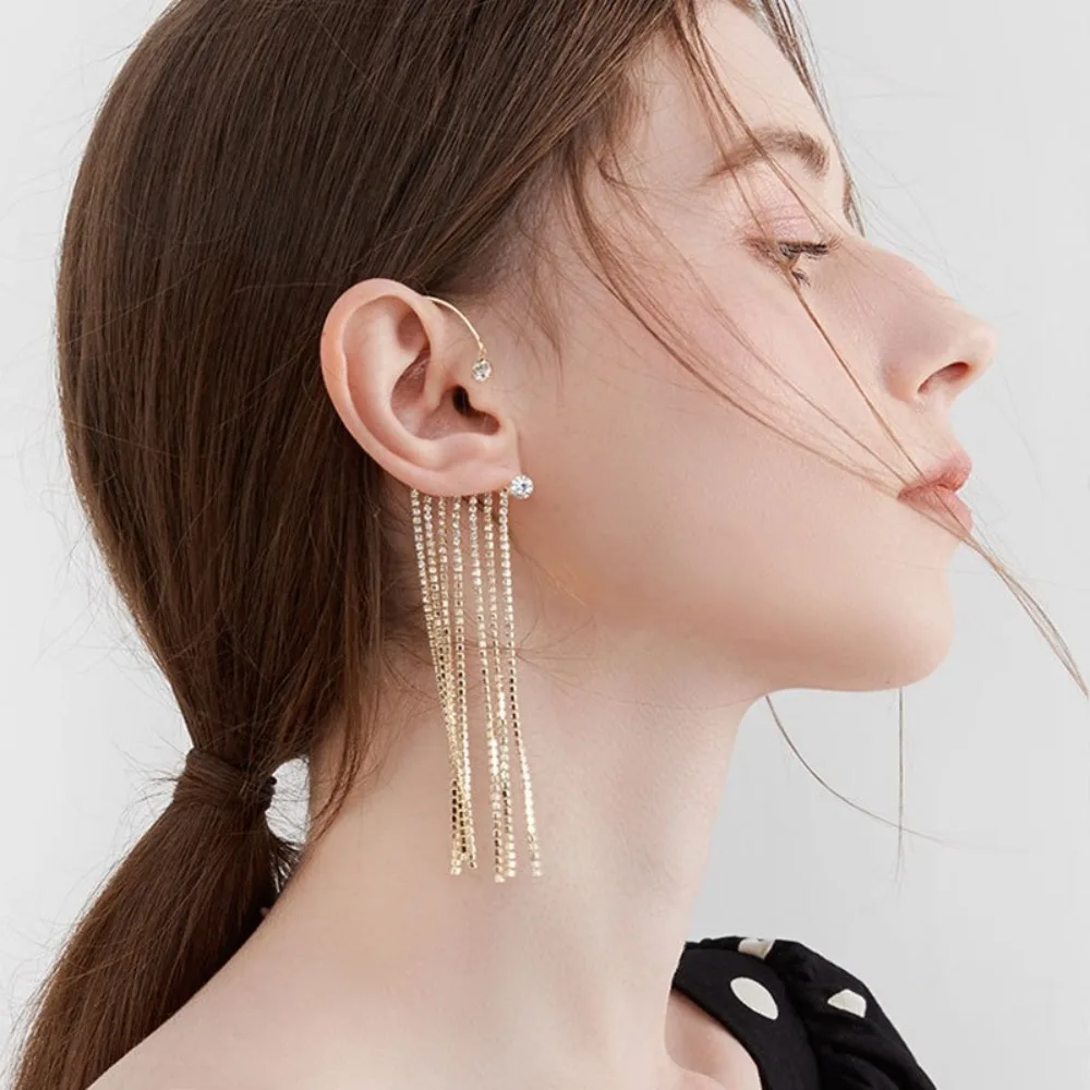 AMC 1Pc Long Tassel Bowknot Butterfly Earcuffs AAA Cubic Zirocn Clip Earrings No Piecing Bridal Wedding Jewelry Gift for Women
AMC 1Pc Long Tassel Bowknot Butterfly Earcuffs AAA Cubic Zirocn Clip Earrings No Piecing Bridal Wedding Jewelry Gift for Women