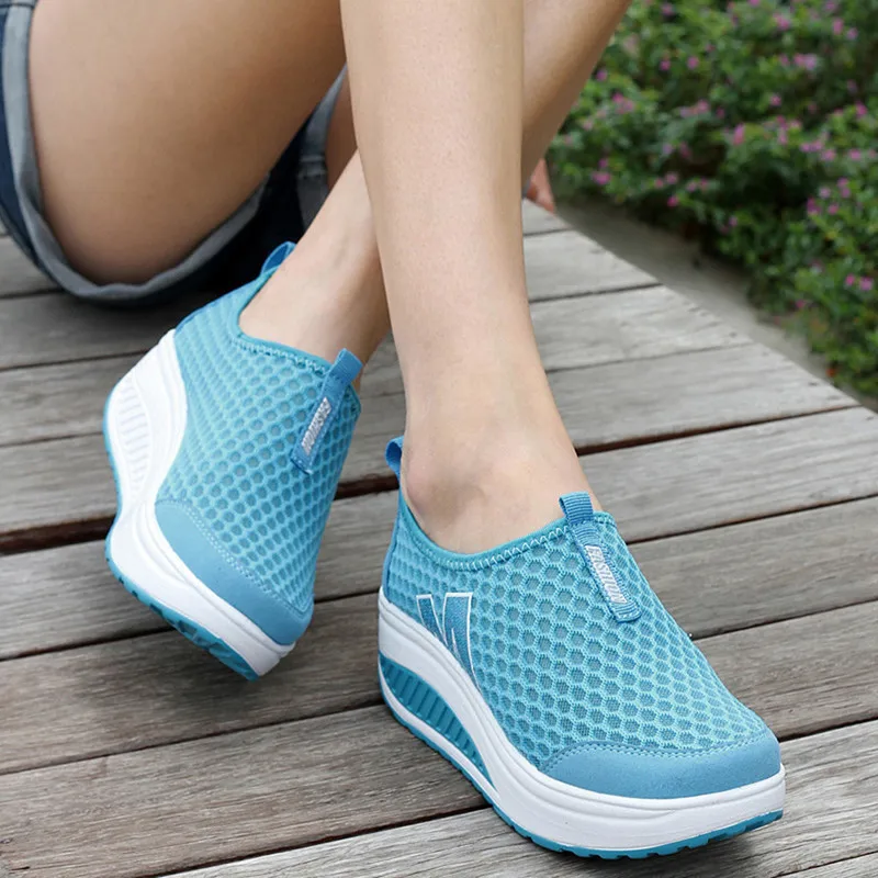 New Women's Shoes Casual Fashion Shoes Walking Platform Height Increasing Women Loafers Breathable Air Mesh Swing Wedges Shoe
New Women's Shoes Casual Fashion Shoes Walking Platform Height Increasing Women Loafers Breathable Air Mesh Swing Wedges Shoe