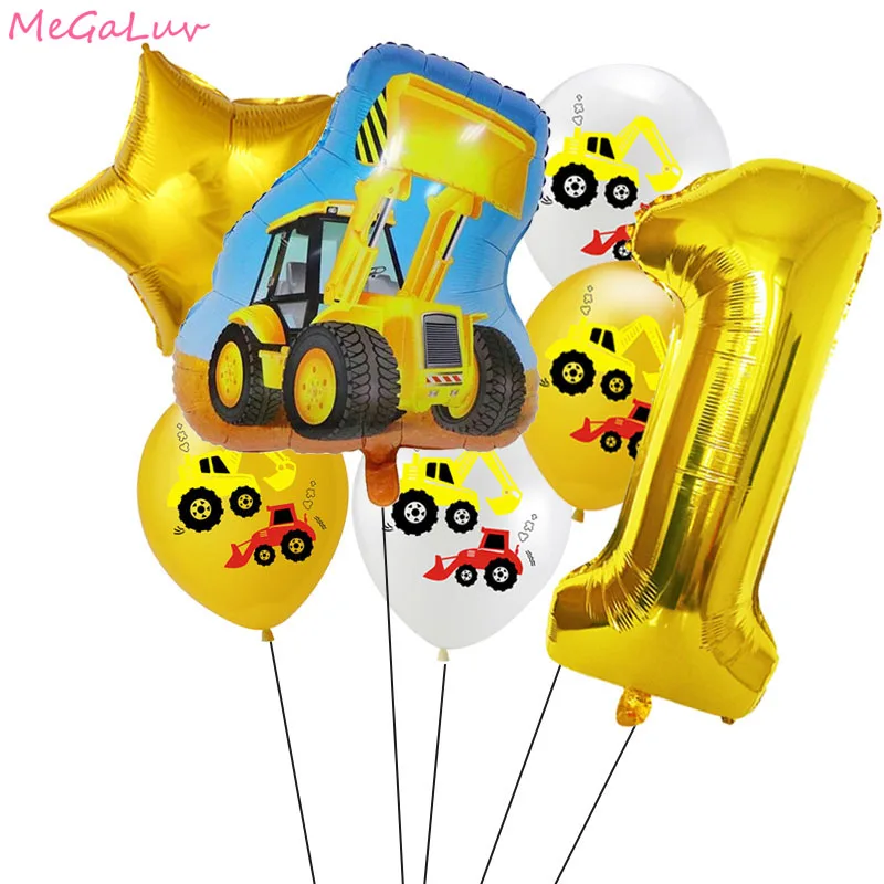 13pcs Excavator Vehicle Foil Ballon Construction Tractor Cake Topper Table Decor Baby Shower Kids Boys Birthday Party Supplies
13pcs Excavator Vehicle Foil Ballon Construction Tractor Cake Topper Table Decor Baby Shower Kids Boys Birthday Party Supplies
