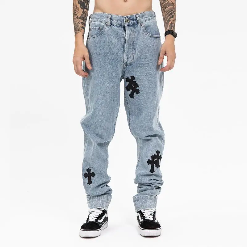 New Genuine Leather Cross Jeans for Men 2021 High Street Blue Jeans Homme Loose Straight Hearts Pants Moto Trousers Baggy Pants
New Genuine Leather Cross Jeans for Men 2021 High Street Blue Jeans Homme Loose Straight Hearts Pants Moto Trousers Baggy Pants