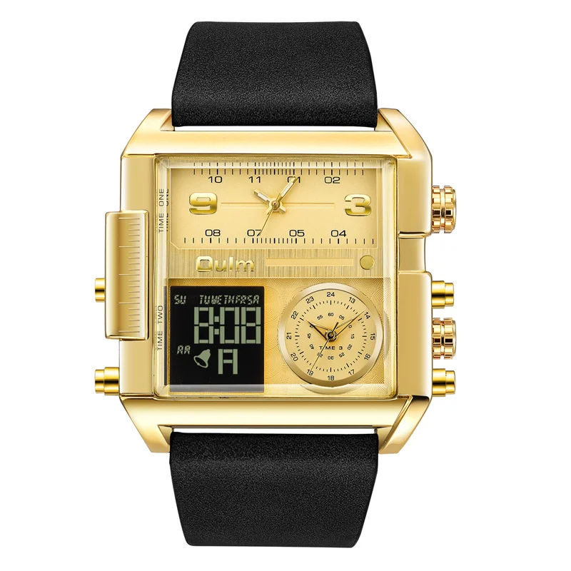 Oulm New Luxury Top Men Quartz Analog Digital Sports Watches Fashion Military Watch Mens Waterproof Clock relogio masculino
Oulm New Luxury Top Men Quartz Analog Digital Sports Watches Fashion Military Watch Mens Waterproof Clock relogio masculino