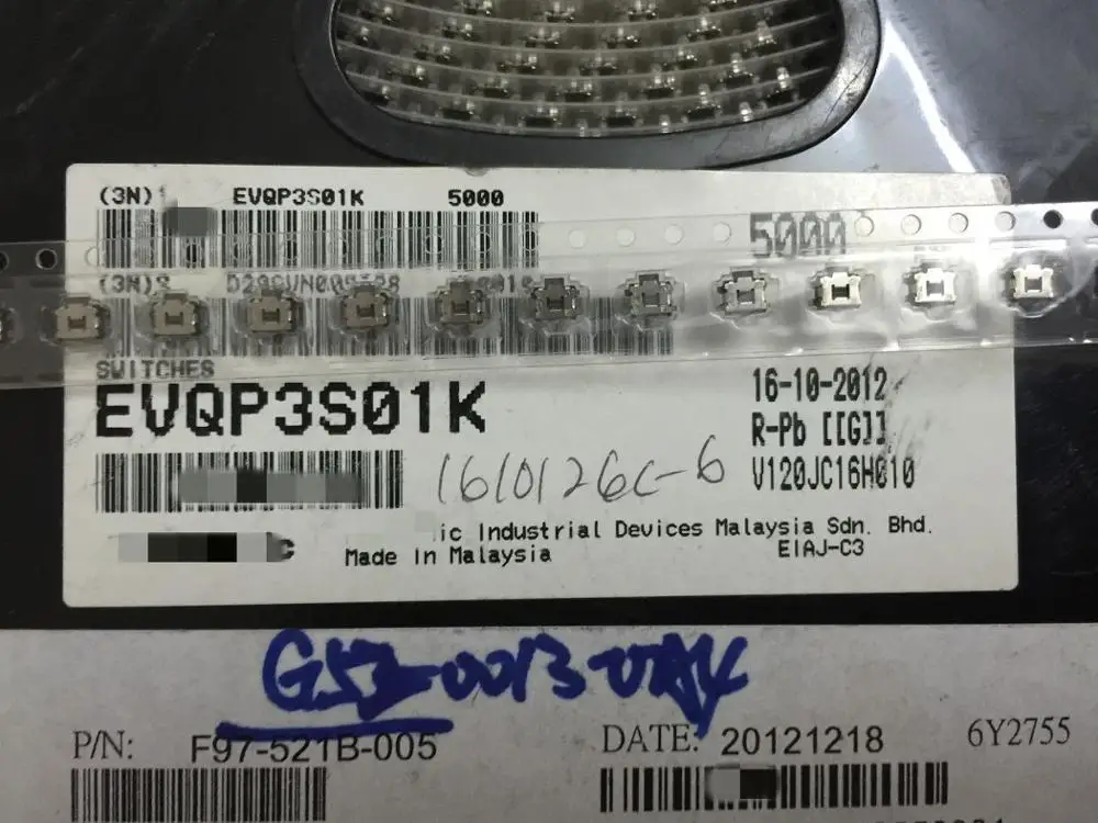 20 шт. оригинальная маленькая черепаха EVQP3S01K 3,5 мм x 2,9 мм квадратная Боковая ручка для манипуляций
20 шт. оригинальная маленькая черепаха EVQP3S01K 3,5 мм x 2,9 мм квадратная Боковая ручка для манипуляций