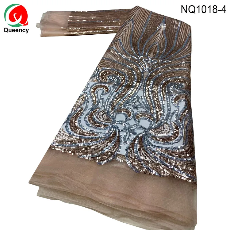 NQ1018 Queency New African Net Lace Fabric High Quality 5yards Sequines French Mesh Lace Fabric For Wedding Party Dress Sew
NQ1018 Queency New African Net Lace Fabric High Quality 5yards Sequines French Mesh Lace Fabric For Wedding Party Dress Sew