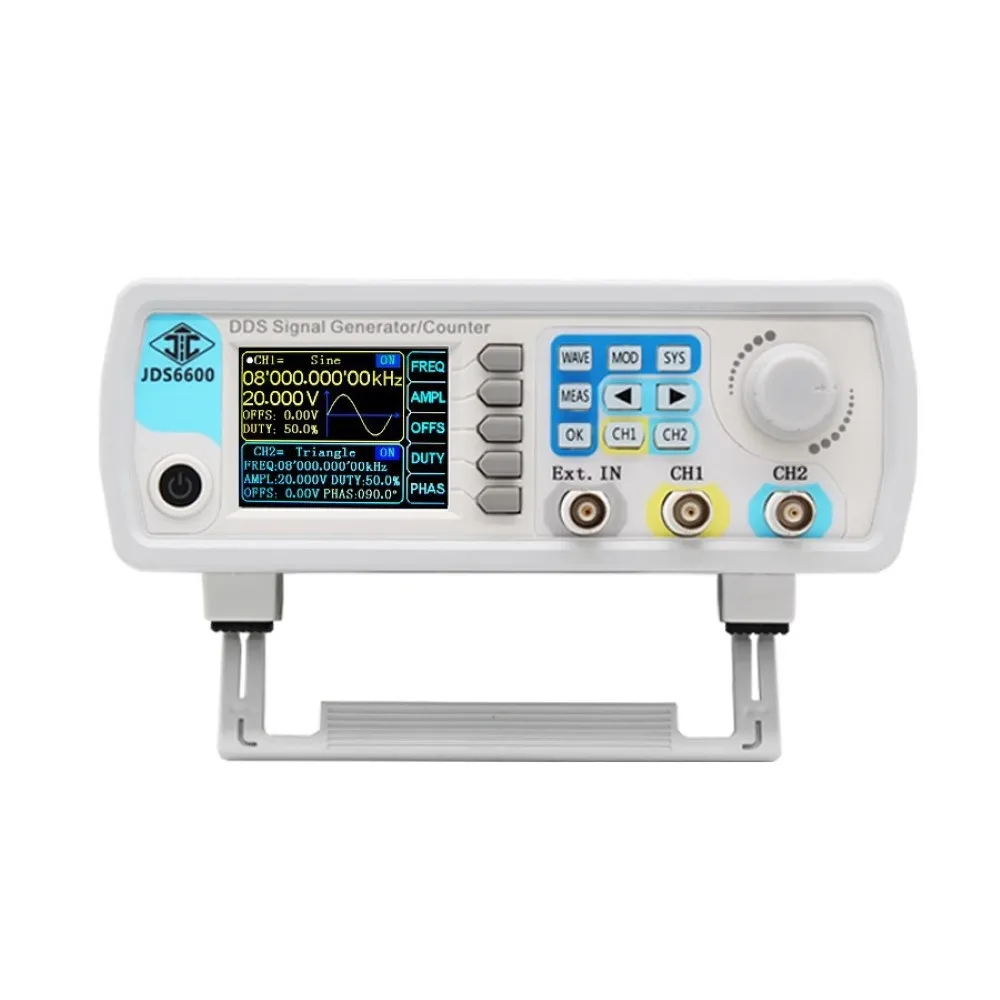 JDS6600 Dual-Channel DDS Function Signal Generator 15~60MHZ Arbitrary Waveform Pluse Signal Source Frequency Meter
JDS6600 Dual-Channel DDS Function Signal Generator 15~60MHZ Arbitrary Waveform Pluse Signal Source Frequency Meter