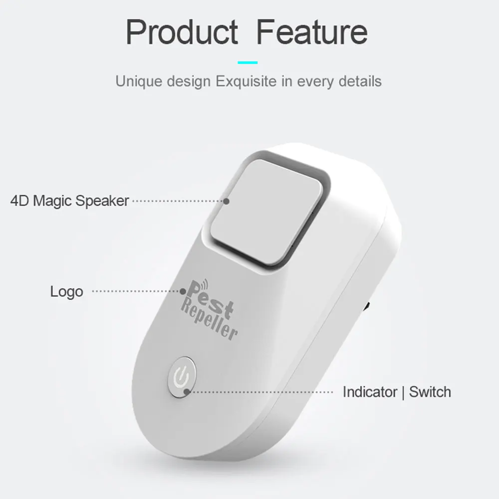 Multi-function insect repellent device Pest Control Ultrasonic Pest Repeller Mosquito Killer Electronic Anti Rodent Insect
Multi-function insect repellent device Pest Control Ultrasonic Pest Repeller Mosquito Killer Electronic Anti Rodent Insect