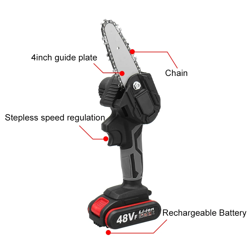 Portable Electric Pruning Saw with 2PCS Lithium Battery Rechargeable Wood Cutting Mini Electric Saw Electric Chain Saw Garden
Portable Electric Pruning Saw with 2PCS Lithium Battery Rechargeable Wood Cutting Mini Electric Saw Electric Chain Saw Garden