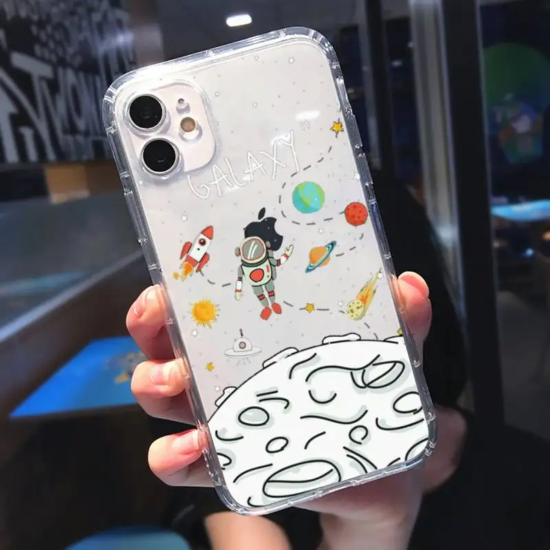 Star Astronaut Phone Case Transparent for iPhone 11 12 mini pro XS MAX 8 7 6 6S Plus X 5S SE 2020 XR
Star Astronaut Phone Case Transparent for iPhone 11 12 mini pro XS MAX 8 7 6 6S Plus X 5S SE 2020 XR
