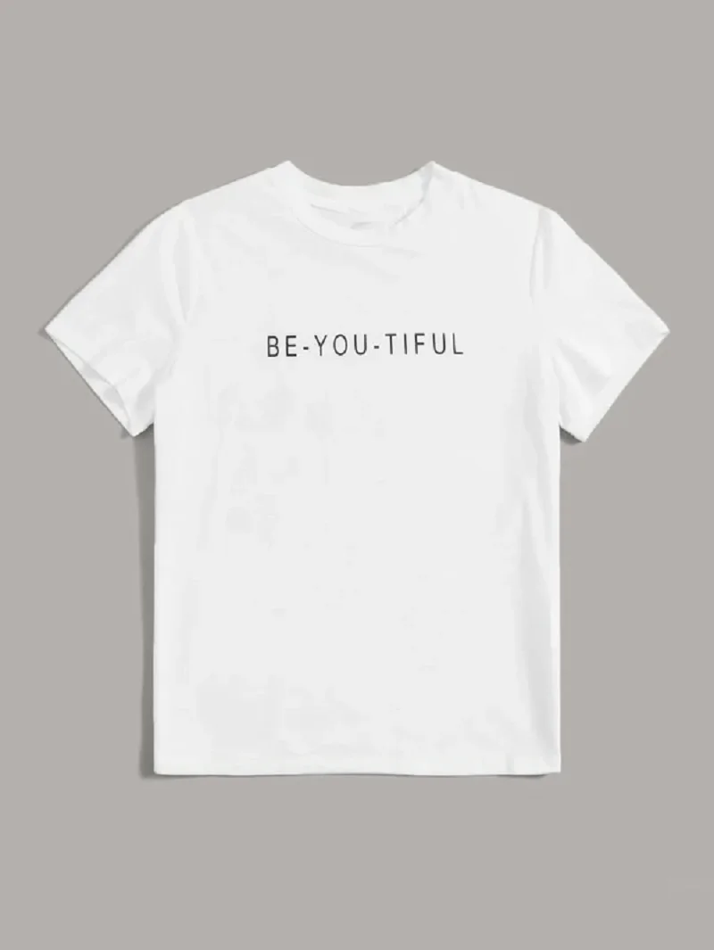 Be You Tiful Letter Printed Lover T-Shirt Summer Fashion Kawaii Casual Funny Harajuku Tumblr Unisex Tee Women Top
Be You Tiful Letter Printed Lover T-Shirt Summer Fashion Kawaii Casual Funny Harajuku Tumblr Unisex Tee Women Top