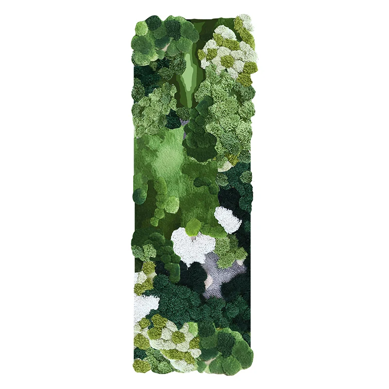 Nordic Green series 3D pattern handmade wool blending area bedside rug, pastoral style square decoration bedside carpet
Nordic Green series 3D pattern handmade wool blending area bedside rug, pastoral style square decoration bedside carpet