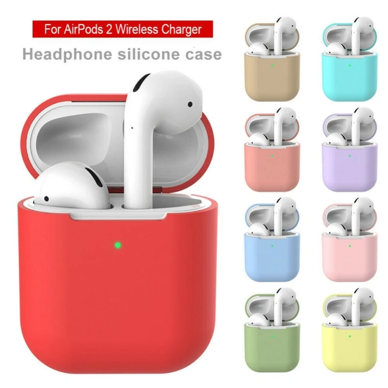 Чехол для наушников Apple AirPods 2 1 шт. силиконовый чехол из ТПУ беспроводных Bluetooth Air