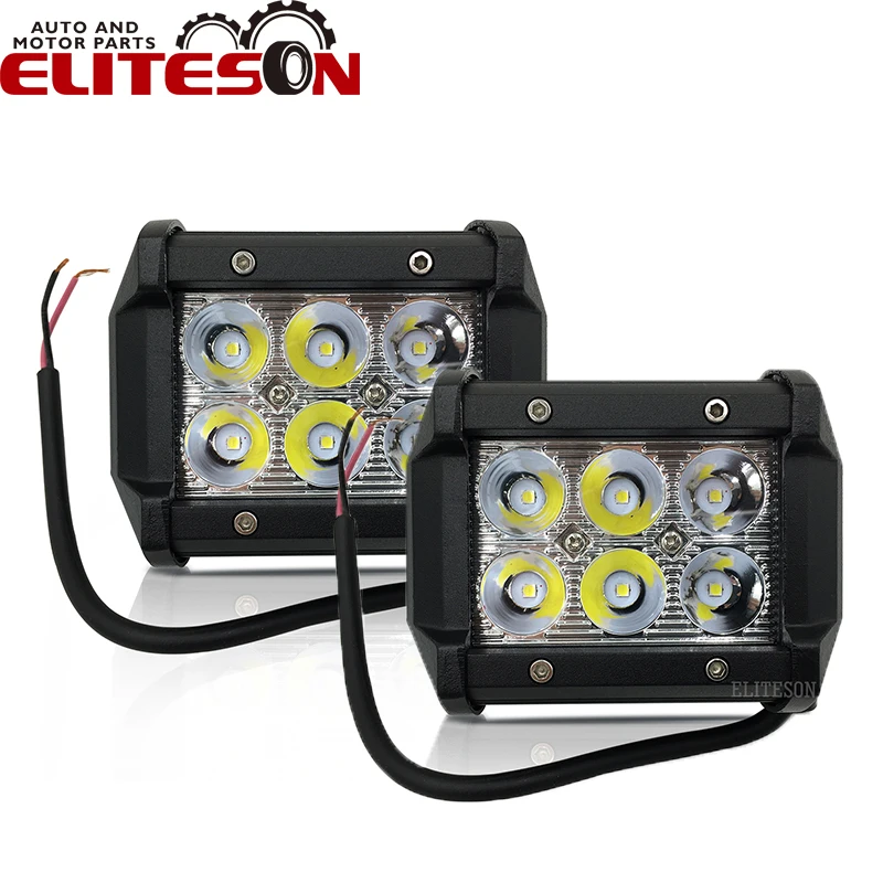 Eliteson 18W LED Work Bar Car Head Lights 4x4 Off Road Fog Headlights 12V 24V Auto Lamps Car Working Bulbs
Eliteson 18W LED Work Bar Car Head Lights 4x4 Off Road Fog Headlights 12V 24V Auto Lamps Car Working Bulbs