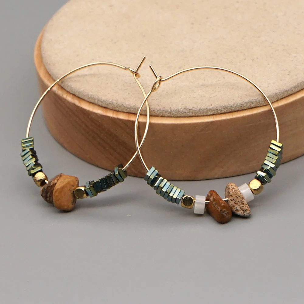 Go2boho Hoop Earrings Wholesale Natural Stone Earring For Women Jewelry Fashion Bohemian Jewellery Stainless Steel Jewellery
Go2boho Hoop Earrings Wholesale Natural Stone Earring For Women Jewelry Fashion Bohemian Jewellery Stainless Steel Jewellery