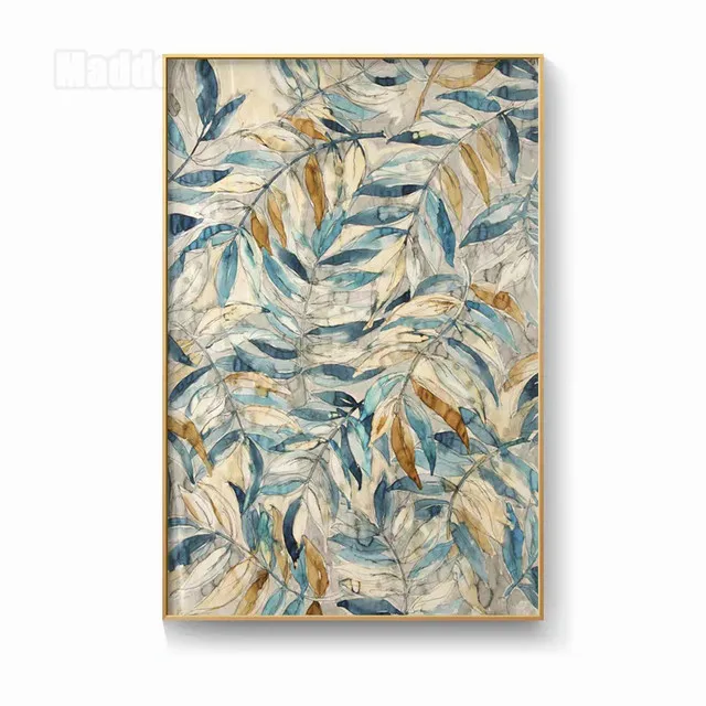 Canvas Painting Wall Art High-Quality Blue-Green Leaves Withered Yellow Leaves Realistic Nordic Style Home Decoration Poster
Canvas Painting Wall Art High-Quality Blue-Green Leaves Withered Yellow Leaves Realistic Nordic Style Home Decoration Poster