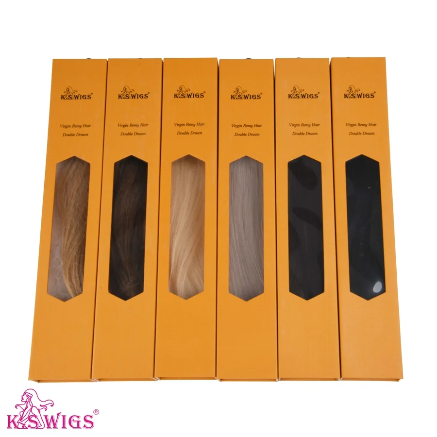 K.S WIGS 20'' Remy Tape In Human Hair T2/27+T2/60# Ombre Color 2.5g/pc Double Drawn Adhesive Hair Extensions
K.S WIGS 20'' Remy Tape In Human Hair T2/27+T2/60# Ombre Color 2.5g/pc Double Drawn Adhesive Hair Extensions