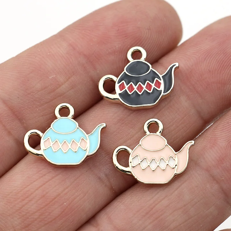 10Pcs Enamel Gold Color Teapot Charms Pendant for Jewelry Making Earrings Bracelet Necklace Accessories DIY Craft Findings
10Pcs Enamel Gold Color Teapot Charms Pendant for Jewelry Making Earrings Bracelet Necklace Accessories DIY Craft Findings