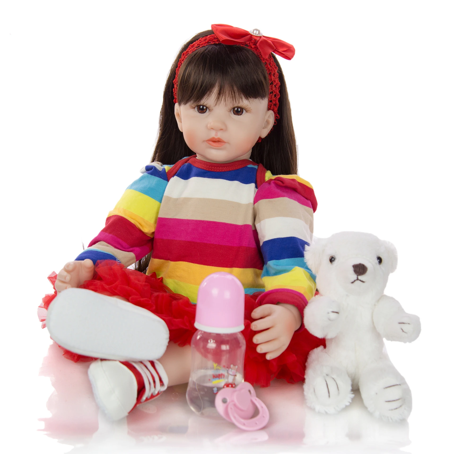 60cm Reborn Toddler Doll Cloth Body 24" silicone Vinyl Princess Baby Dolls Girls Birthday Gift Child Play House Toy
60cm Reborn Toddler Doll Cloth Body 24" silicone Vinyl Princess Baby Dolls Girls Birthday Gift Child Play House Toy