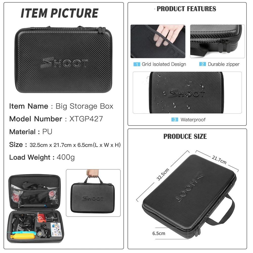 SHOOT for Go Pro Accessories Camouflage Protective Frame Case for GoPro Hero 7 6 5 Black Camera Chest Head Strap for GoPro Set
SHOOT for Go Pro Accessories Camouflage Protective Frame Case for GoPro Hero 7 6 5 Black Camera Chest Head Strap for GoPro Set