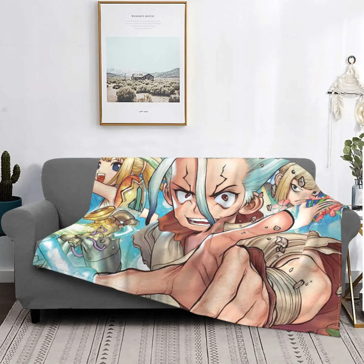 Manta de cómics de aventura Dr Stone Ishigami Senkuu, colcha de lana suave acogedora de franela ámbar
Manta de cómics de aventura Dr Stone Ishigami Senkuu, colcha de lana suave acogedora de franela ámbar