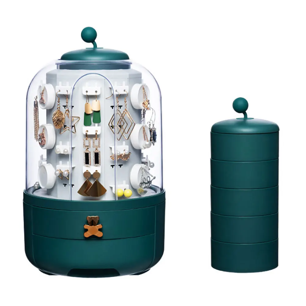 Transparent Multi-layer Jewel Case Jewelry Storage Box Plastic High Quality Flagship Dark Green Earring Necklace Holder
Transparent Multi-layer Jewel Case Jewelry Storage Box Plastic High Quality Flagship Dark Green Earring Necklace Holder