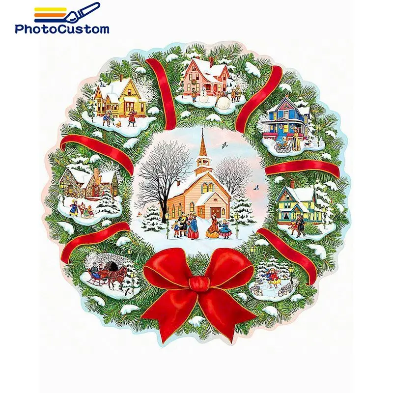 PhotoCustom Paint By Numbers Christmas house HandPainted Home Decor Kits Drawing Canvas DIY Oil Painting Pictures By Numbers
PhotoCustom Paint By Numbers Christmas house HandPainted Home Decor Kits Drawing Canvas DIY Oil Painting Pictures By Numbers