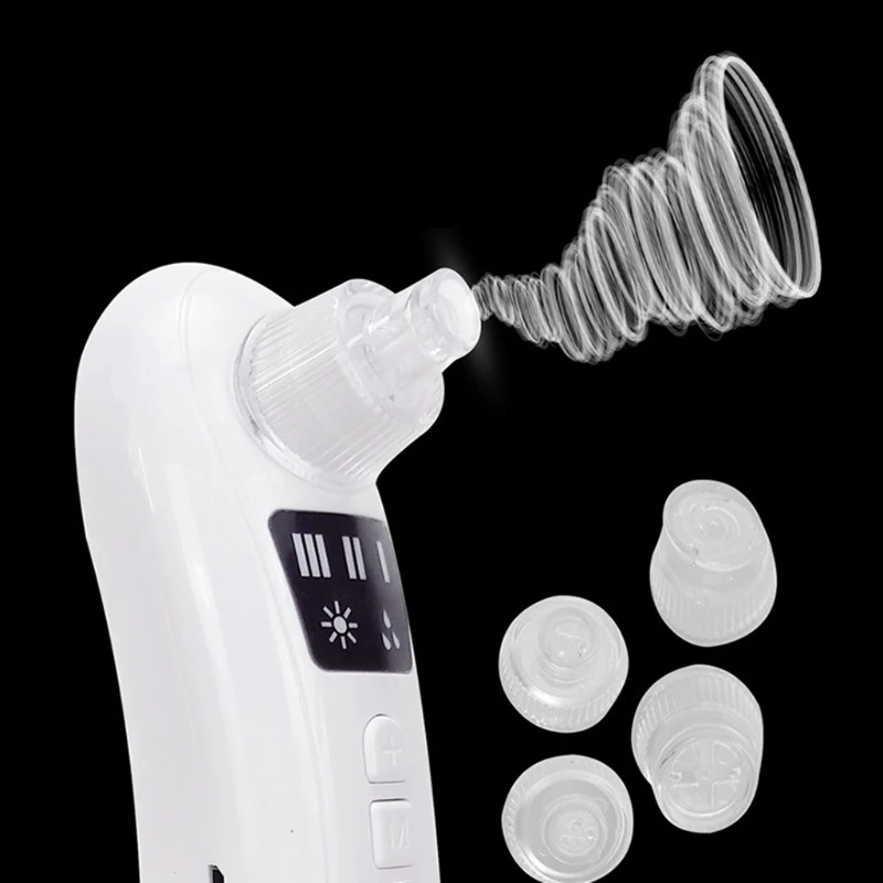 Electric Pore Cleaner Rechargeable Pores Extractor with 3 Modes Adjustment 4 Probes Blackhead Remover Vacuum Tools
