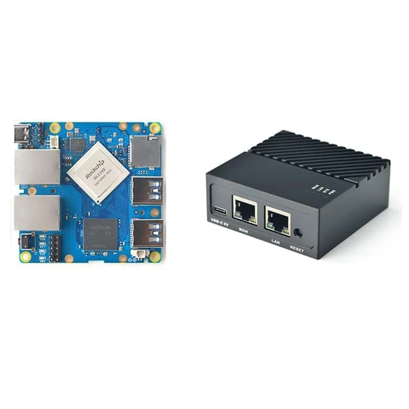 Nanopi R4S Mini Portable Travel Router OpenWRT with Dual-Gbps Ethernet Ports 4GB LPDDR4 Based in RK3399 Soc for IOT
Nanopi R4S Mini Portable Travel Router OpenWRT with Dual-Gbps Ethernet Ports 4GB LPDDR4 Based in RK3399 Soc for IOT