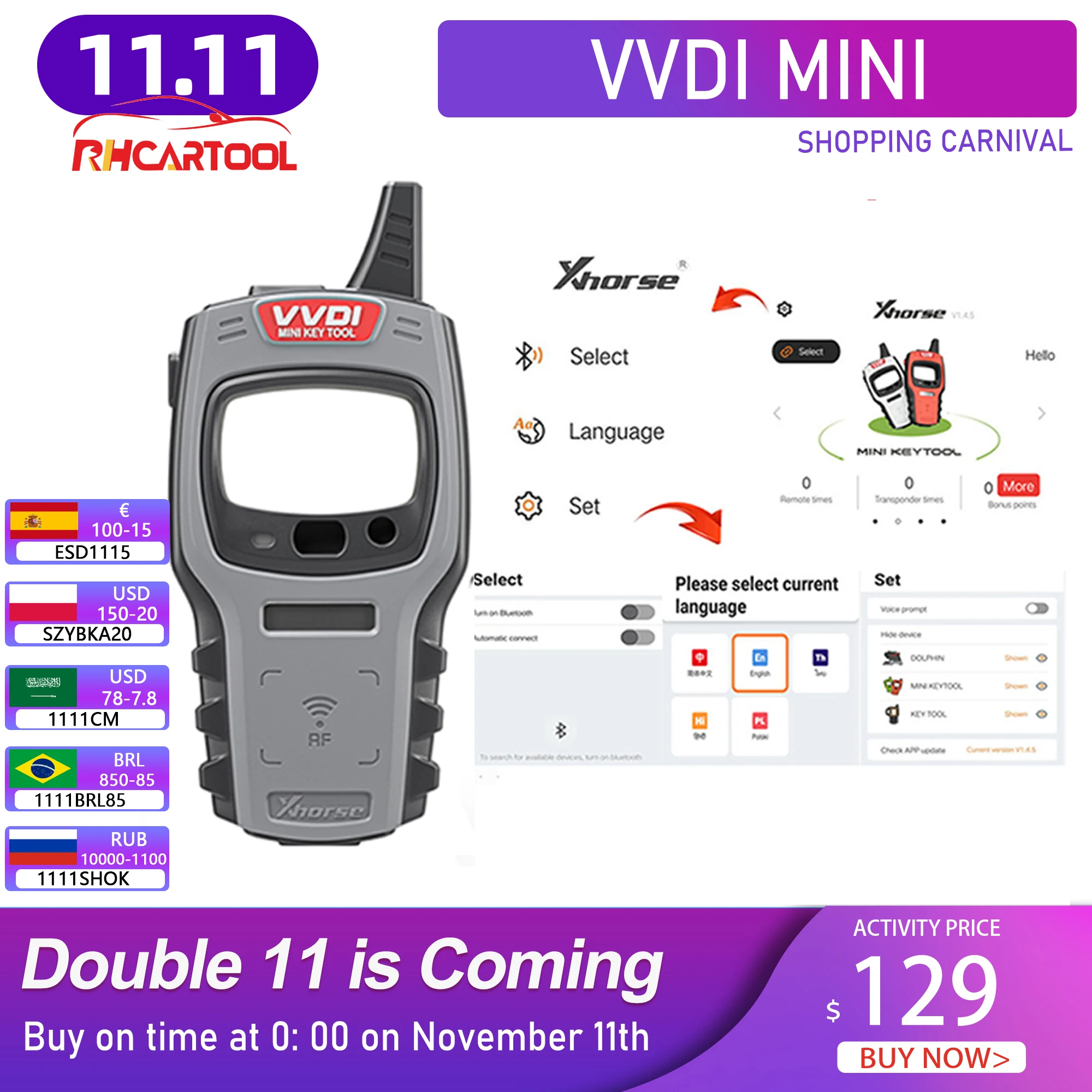 Xhorse VVDI Mini Key Tool Remote Key Chip Programmer Global Version for All Car with ID48 96bit
Xhorse VVDI Mini Key Tool Remote Key Chip Programmer Global Version for All Car with ID48 96bit