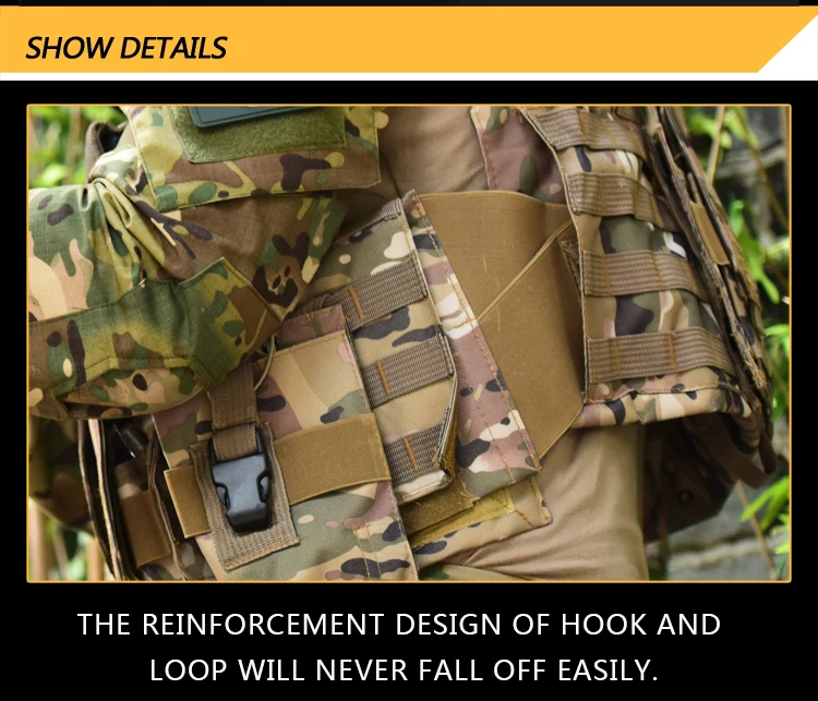 HAN WILD Hunting Vests CS Tactical Vest Military 500D Nylon Cloth SWAT Tactical Molle Cs Vest SWAT Forces Combat Training Vest