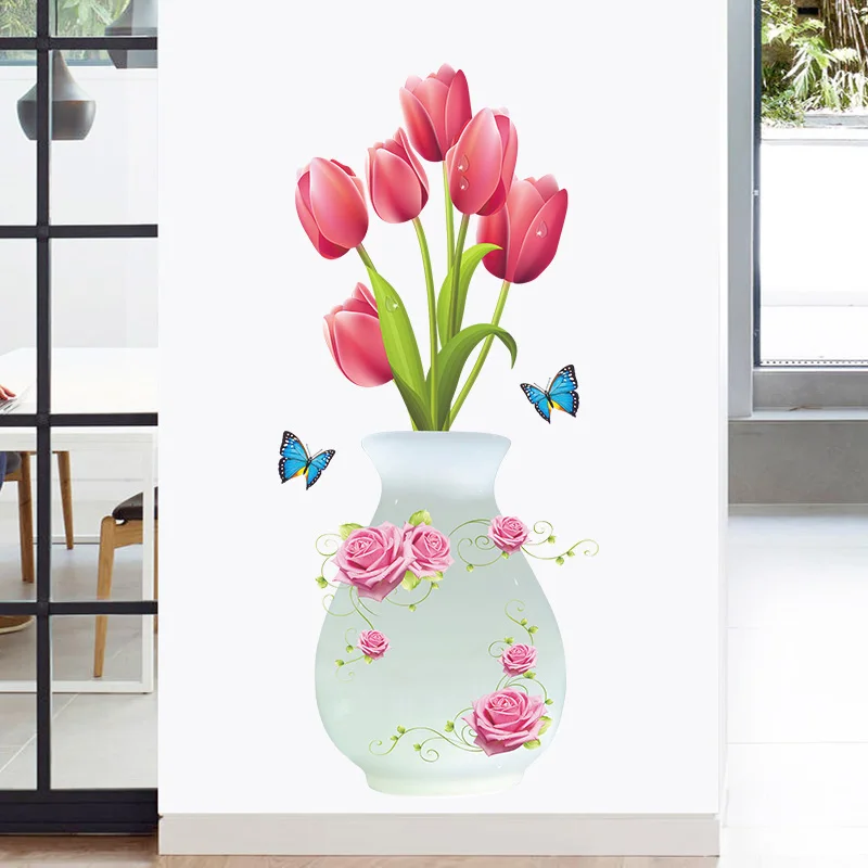 3D Tulip Vase Wall Stickers Flowers Room Decoration Removable Mural Living Room Entrance Wall Decoration Decals for Furniture
3D Tulip Vase Wall Stickers Flowers Room Decoration Removable Mural Living Room Entrance Wall Decoration Decals for Furniture