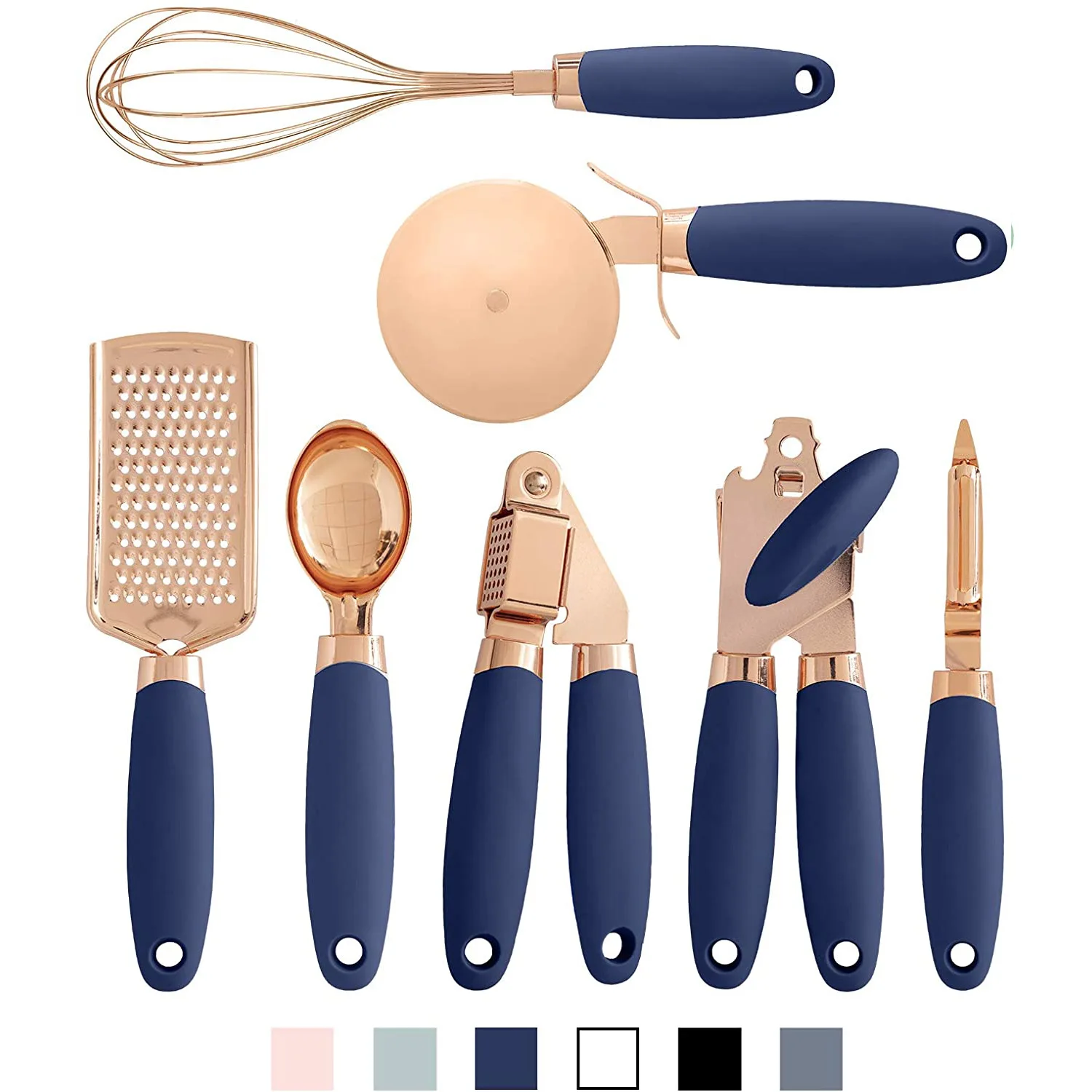 7PCS Kitchen Gadget Set Rose Gold Stainless Steel Garlic Press Cutter Scoop peeler cheese Grater Kitchenware Kitchen Accessories
7PCS Kitchen Gadget Set Rose Gold Stainless Steel Garlic Press Cutter Scoop peeler cheese Grater Kitchenware Kitchen Accessories