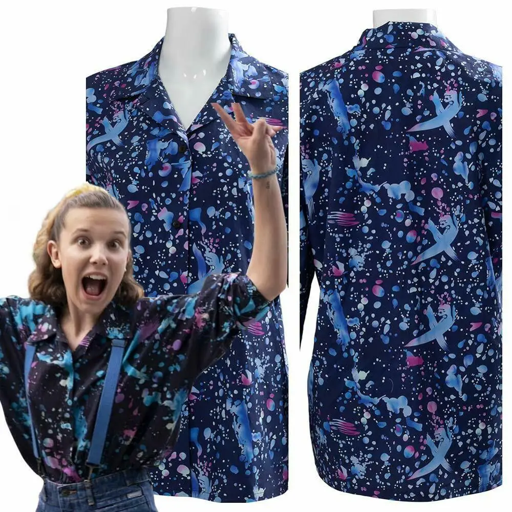 Stranger Things Season3 Cosplay Eleven Costume Print Outfit Long Sleeve Shirt Adult Girls Halloween Carnival Party Costume Women
Stranger Things Season3 Cosplay Eleven Costume Print Outfit Long Sleeve Shirt Adult Girls Halloween Carnival Party Costume Women