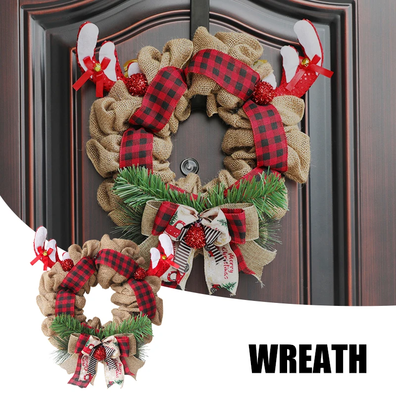Christmas Wreath with Elk Horn Front Door Hanging Ornament Xmas Home Restaurant Decoration can CSV
Christmas Wreath with Elk Horn Front Door Hanging Ornament Xmas Home Restaurant Decoration can CSV