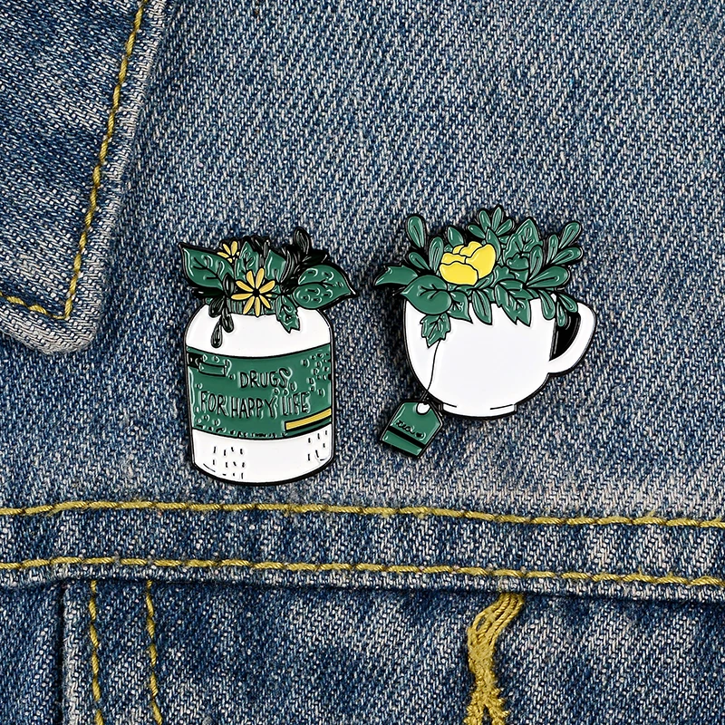 Mini Teacup Plants Pins Yellow Flower Lapel Enamel Pins Happy Life Brooches Badges Clothes Bag Pins Jewelry Gifts For Friends
Mini Teacup Plants Pins Yellow Flower Lapel Enamel Pins Happy Life Brooches Badges Clothes Bag Pins Jewelry Gifts For Friends