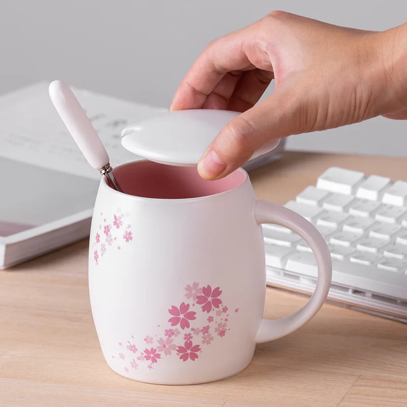 Sakura Cup Wine Barrel Cup Pink Mark Cup Ceramic Cup Milk Cup Coffee Cup Covered Spoon Home Office Mug
Sakura Cup Wine Barrel Cup Pink Mark Cup Ceramic Cup Milk Cup Coffee Cup Covered Spoon Home Office Mug