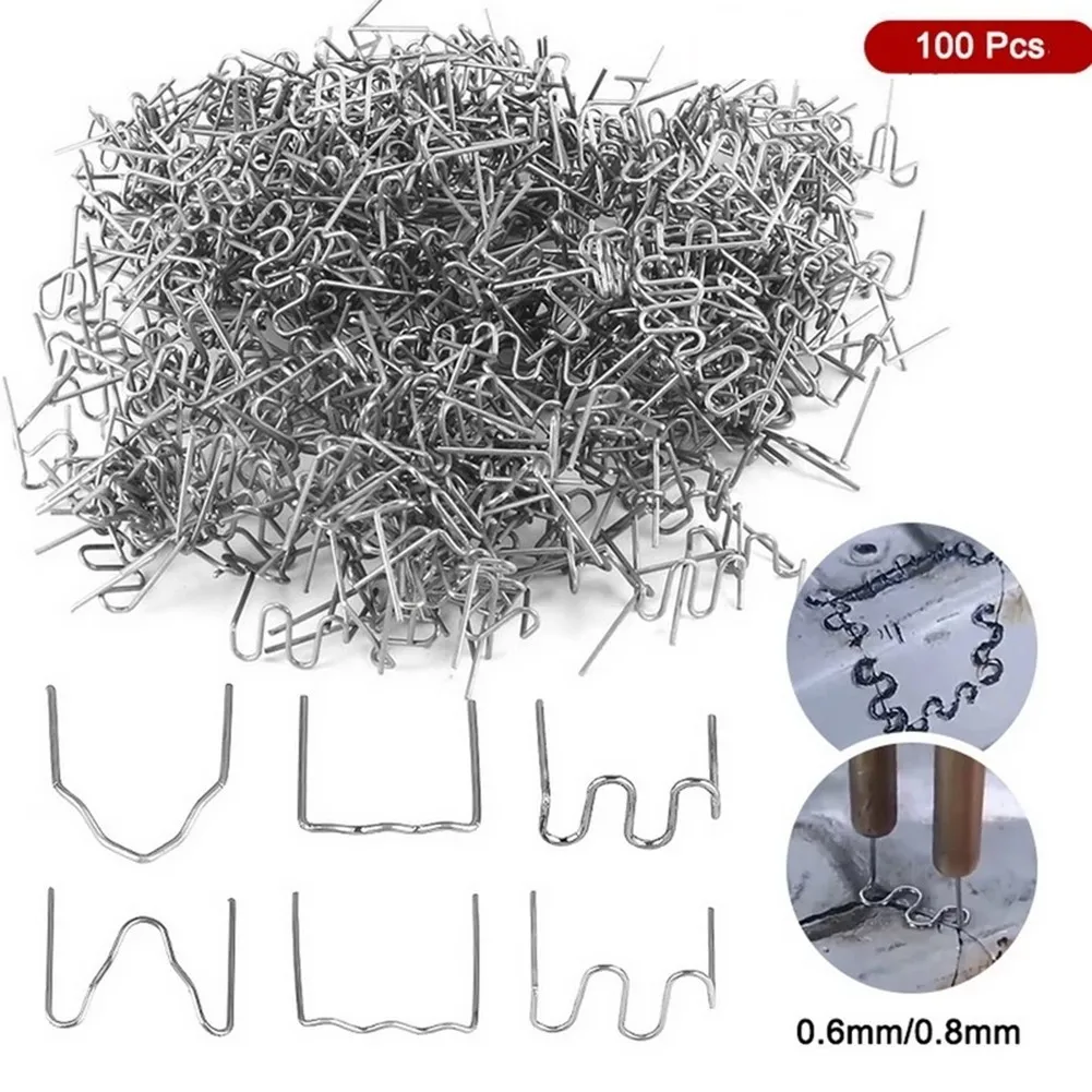 100 PCS 0.6/0.8mm Hot Stapler Staples For Car Bumper Plastic Welder Repair Kit Hot Melt Welding Tool Welding Nail Wire Patc
100 PCS 0.6/0.8mm Hot Stapler Staples For Car Bumper Plastic Welder Repair Kit Hot Melt Welding Tool Welding Nail Wire Patc