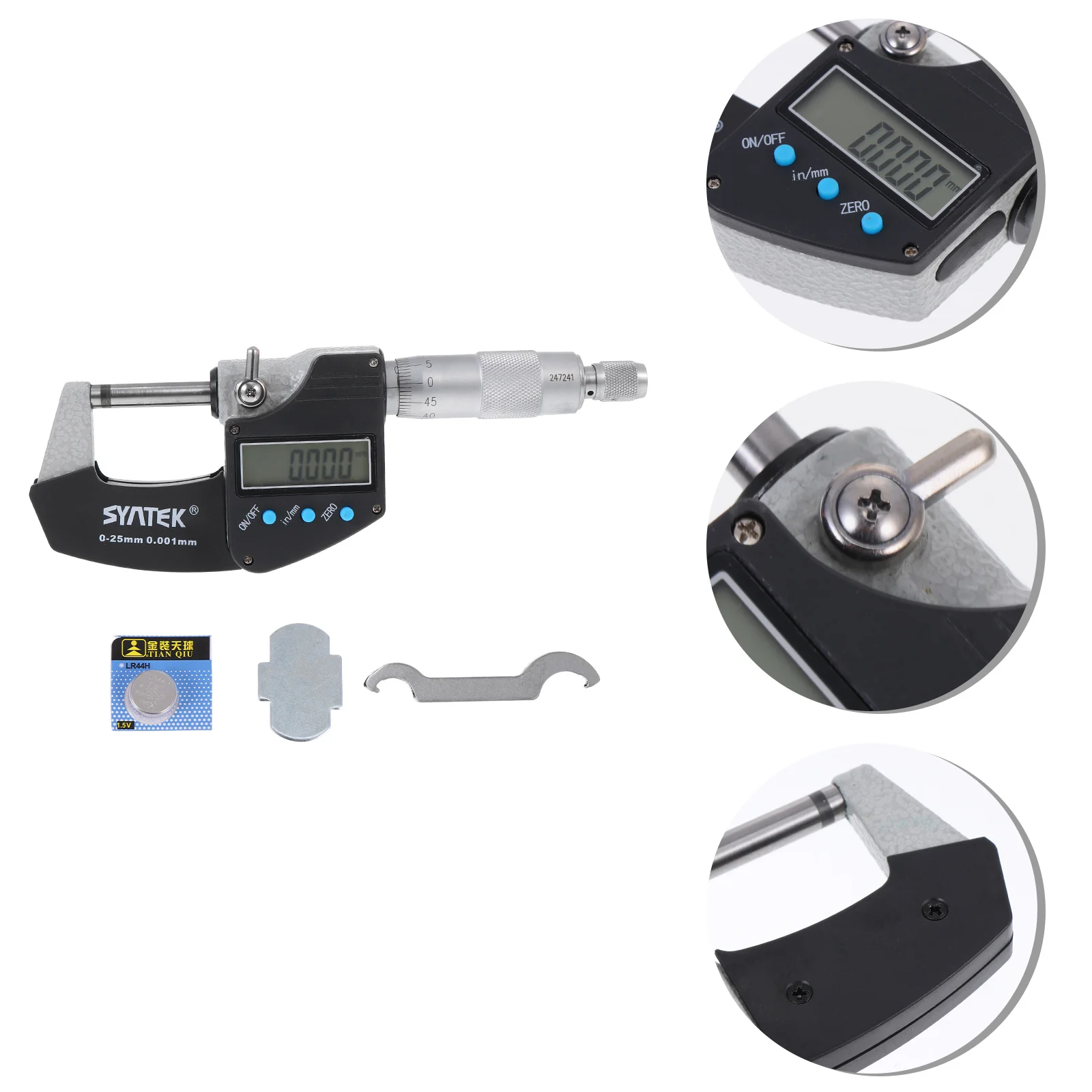 Портативный высокоточный микрометр 0-25 мм с цифровым дисплеем, спиральный микрометр
Портативный высокоточный микрометр 0-25 мм с цифровым дисплеем, спиральный микрометр