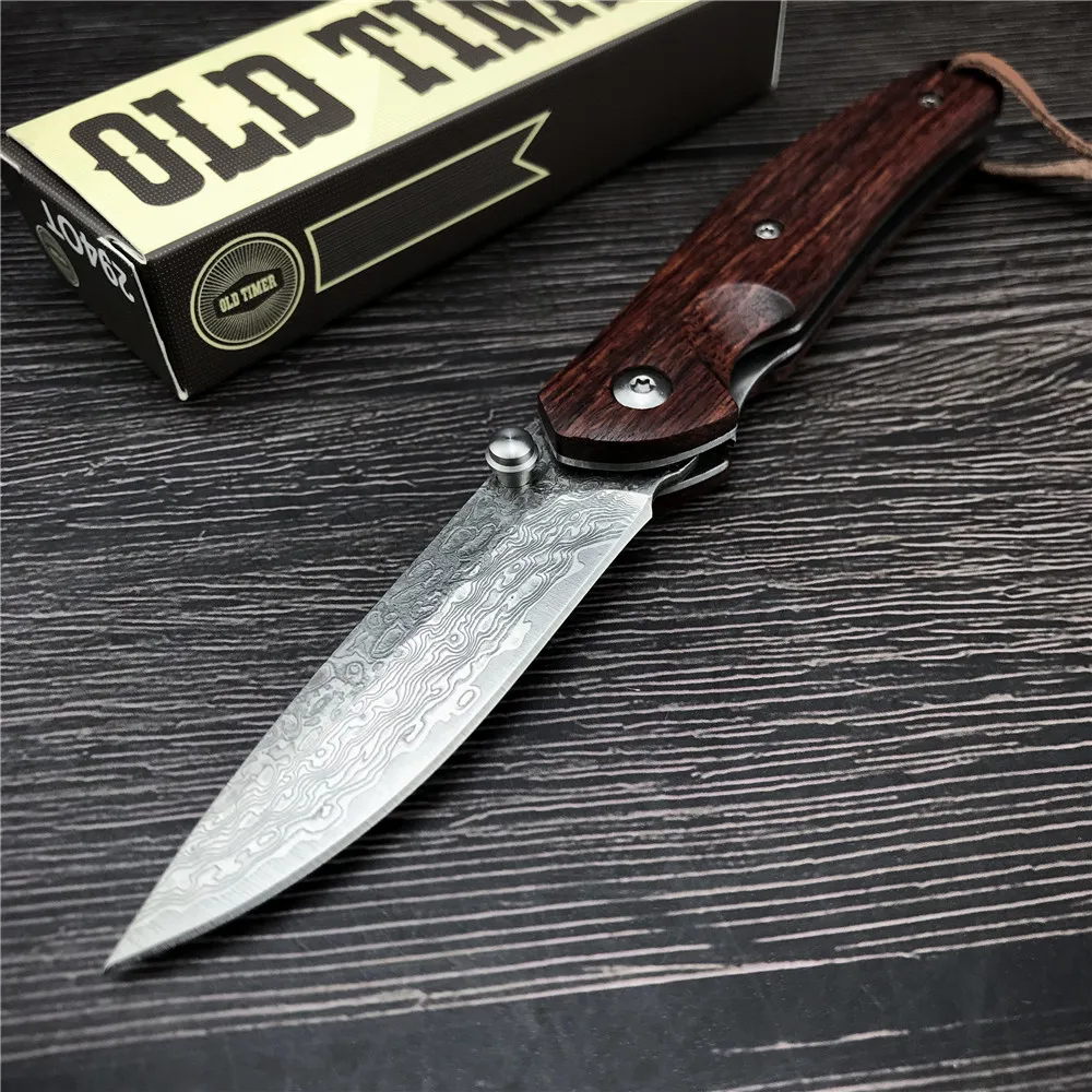 VG10 Damascus Steel Folding Blade Knife Wood Handle Pocket Outdoor Hunting Survival Tactical Camping Rescue EDC Kitchen Tool
VG10 Damascus Steel Folding Blade Knife Wood Handle Pocket Outdoor Hunting Survival Tactical Camping Rescue EDC Kitchen Tool