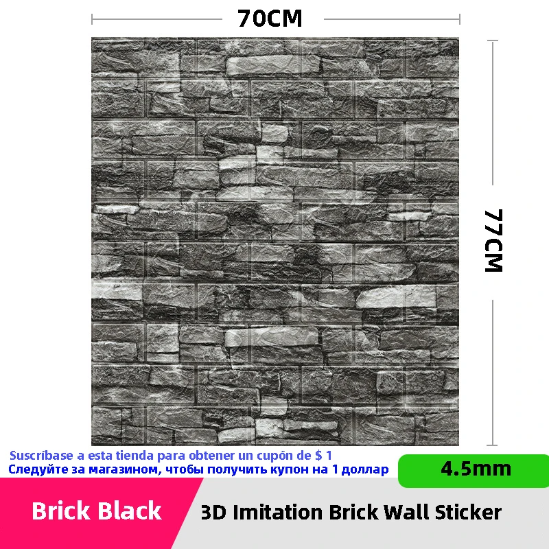 3D Imitation Brick Wall Stickers 10PCS 70x77CM Waterproof TV Backdrop Foam Wallpaper For Bedroom Self Adhesive Living Room Decor
3D Imitation Brick Wall Stickers 10PCS 70x77CM Waterproof TV Backdrop Foam Wallpaper For Bedroom Self Adhesive Living Room Decor