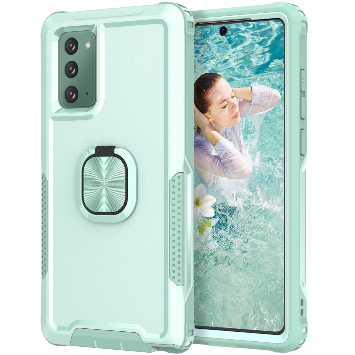 Shockproof Phone Case for Samsung Galaxy Note 20 Ultra / Note20 Military Grade Magnetic Ring Holder Stand Hard PC Silicone Shell
Shockproof Phone Case for Samsung Galaxy Note 20 Ultra / Note20 Military Grade Magnetic Ring Holder Stand Hard PC Silicone Shell