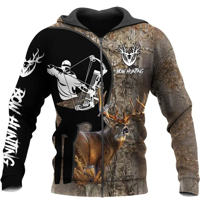 

Forest Hunting Deer 3D Printed Men Hoodies Retro Harajuku Fashion Hooded Sweatshirt Autumn Hoody Casual Streetwear Hoodie