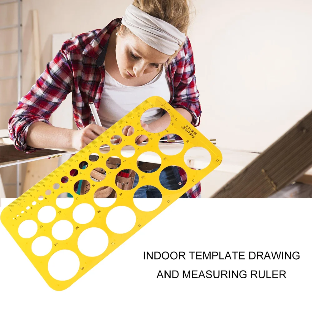 Circle Drawing Template Draft Ruler Measuring Geometric Ruler for School Office Supplies (Orange)
Circle Drawing Template Draft Ruler Measuring Geometric Ruler for School Office Supplies (Orange)