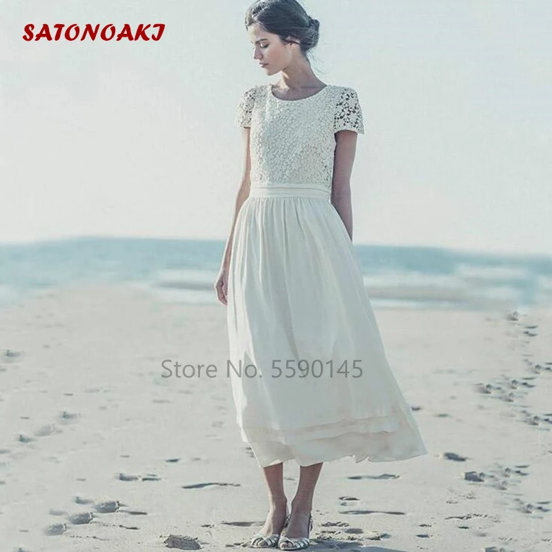 2022 New Boho Beach Wedding Dress Lace Short Sleeve A Line Charming Bridal Gown Custom Made Vestido De Novia Robe Mariage Online
2022 New Boho Beach Wedding Dress Lace Short Sleeve A Line Charming Bridal Gown Custom Made Vestido De Novia Robe Mariage Online