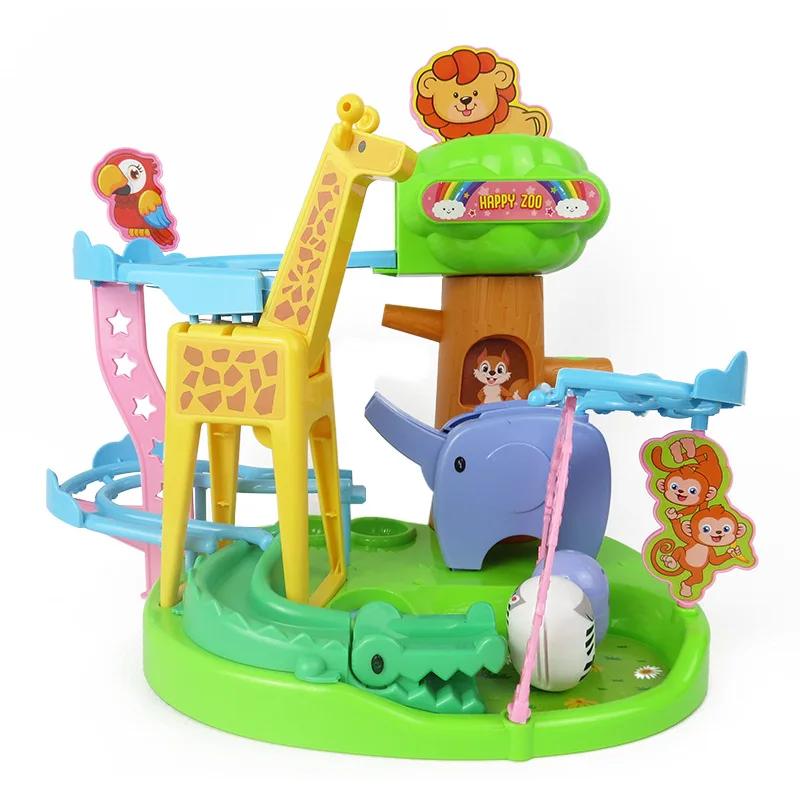 Inertial slide does not fall on the track slide toy children's cartoon zoo assembly interactive game for kid's toys
Inertial slide does not fall on the track slide toy children's cartoon zoo assembly interactive game for kid's toys
