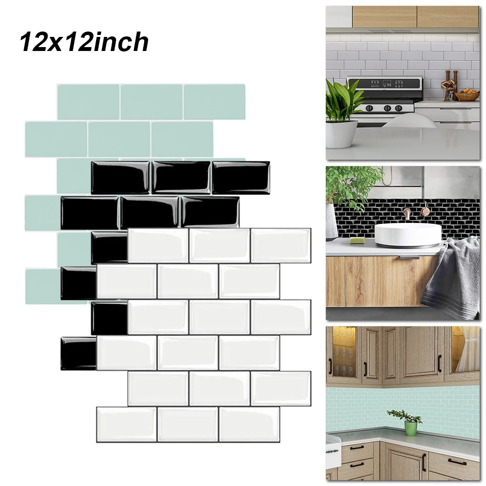 3D Tile Brick Mosaic Wallpaper Sticker Self Adhesive Kitchen Bathroom Decor Peel and Stick Tile for Kitchen Backsplash Stickers
3D Tile Brick Mosaic Wallpaper Sticker Self Adhesive Kitchen Bathroom Decor Peel and Stick Tile for Kitchen Backsplash Stickers