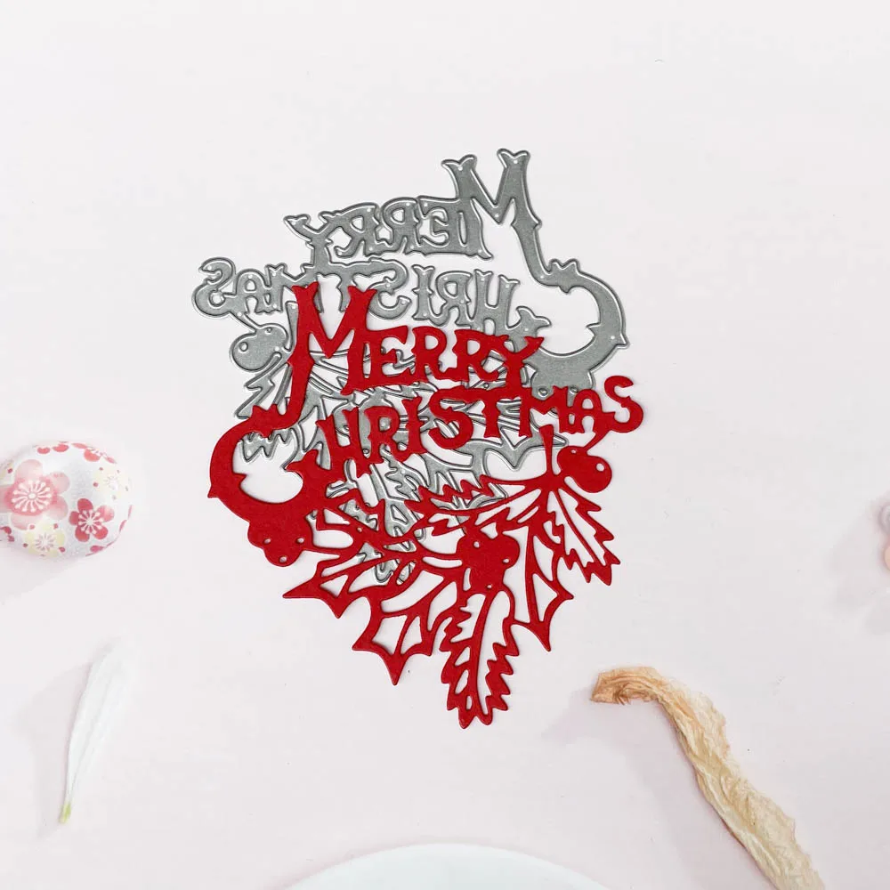 Металлические Вырубные штампы с изображением листьев с надписью "Merry Christmas"
Металлические Вырубные штампы с изображением листьев с надписью "Merry Christmas"